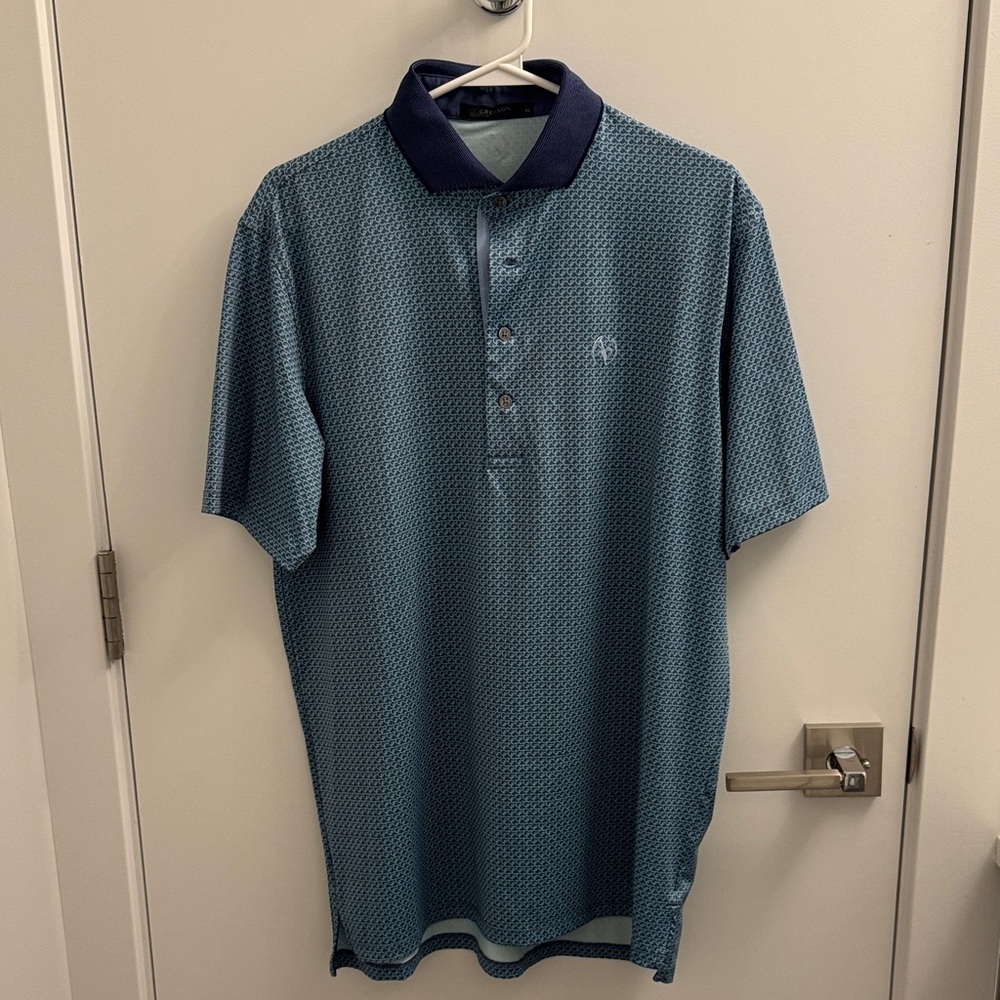 Greyson Navy and Teal Polo Shirt- dormie network collab
